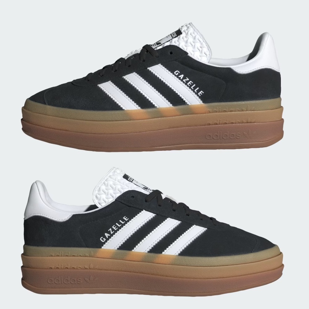 Adidas BOLD Gazelle Sneakers with Gum Sole - black